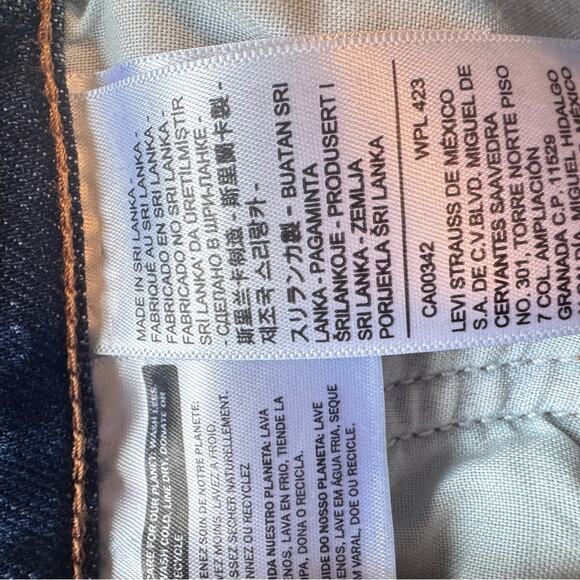 Levi’s Blue Ribcage Straight Button Fly Jeans Womens 32 Casual Classic Denim - Picture 5 of 12